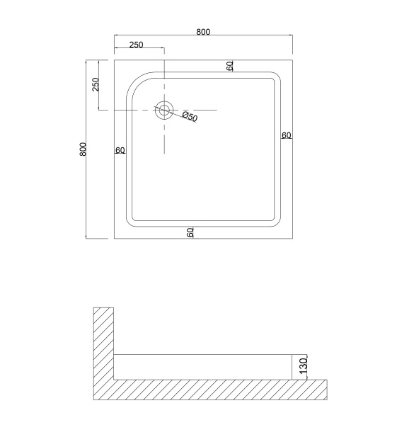 Поддон для душа Niagara Nova NG-80-80 QRUS 80х80х17